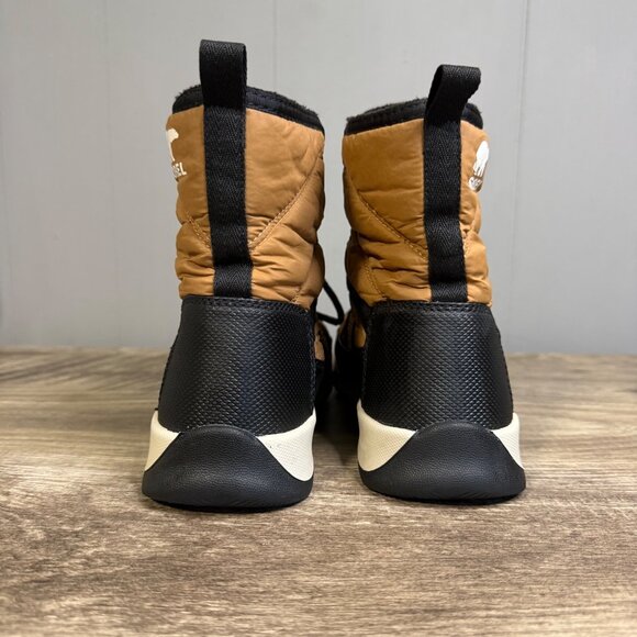 Sorel Waterproof Tan & Black Snow Boots Lightweight Insulated Footwear Sz 6 - Picture 5 of 9